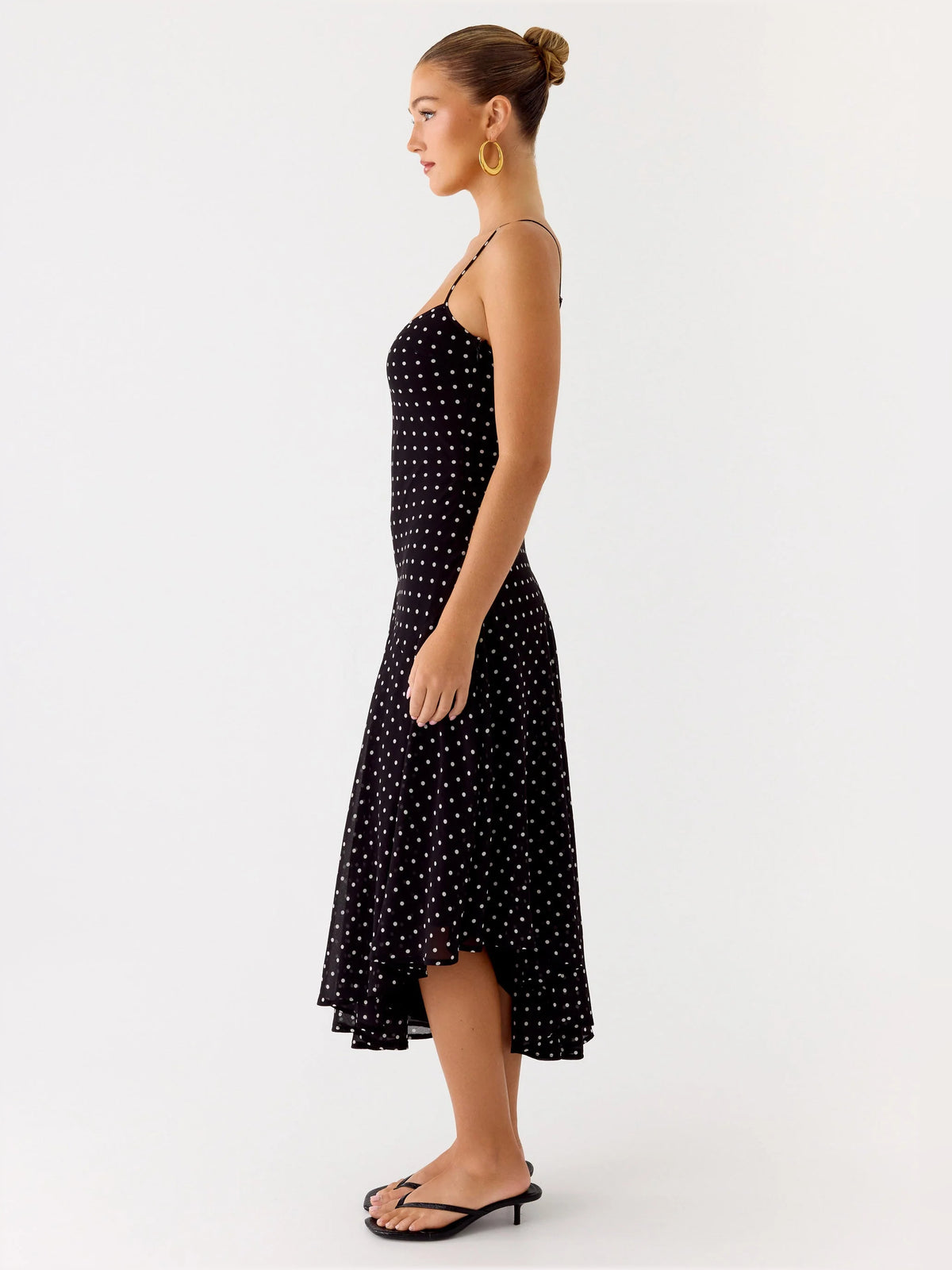 Black midi formal dress, alternate view