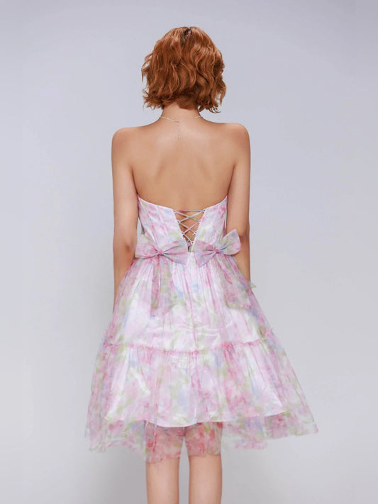 As Picture short homecoming dress, back view showing the rear of the dress