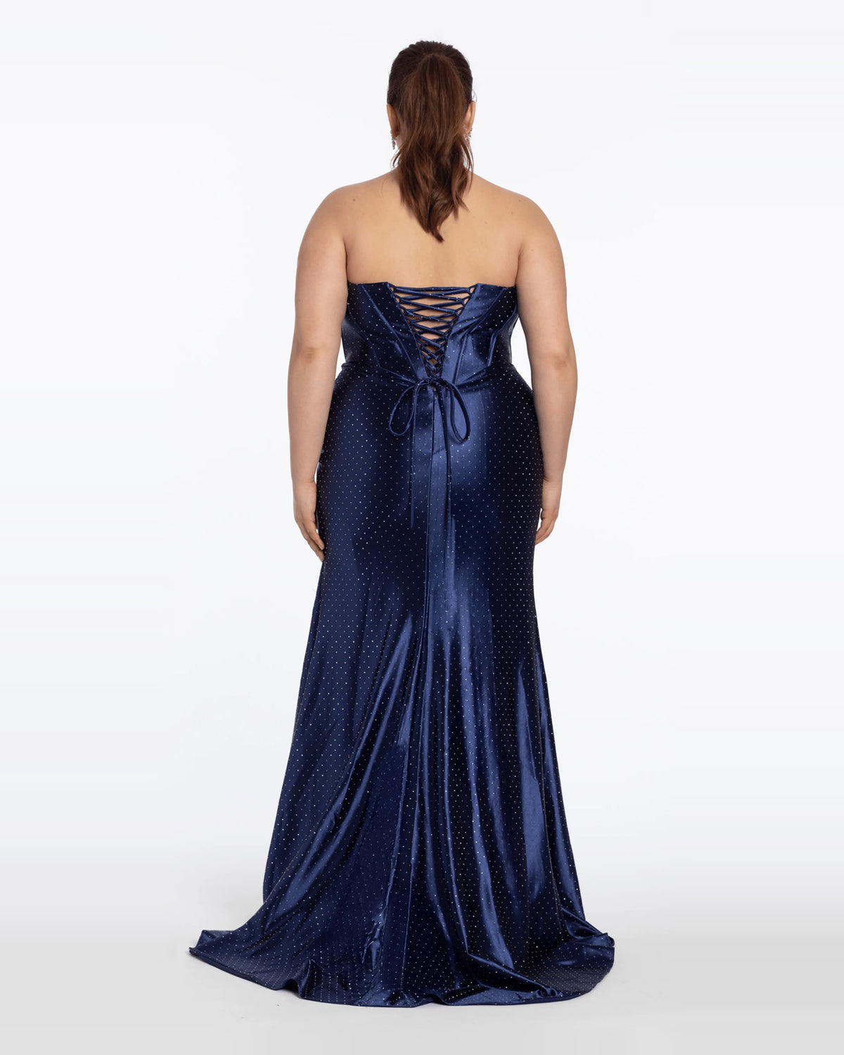 strapless column maxi prom dress - image 2