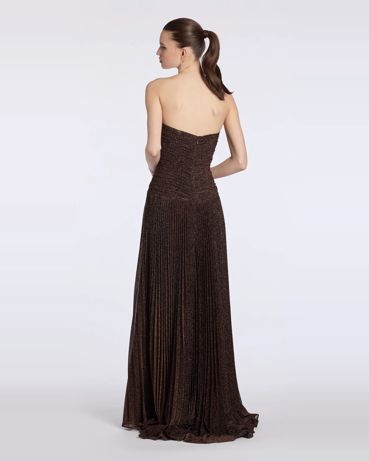 strapless a-line maxi prom dress - image 2