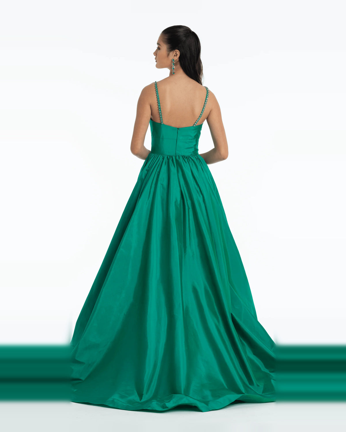 jewel neck ball-gown floor-length prom dress - image 2