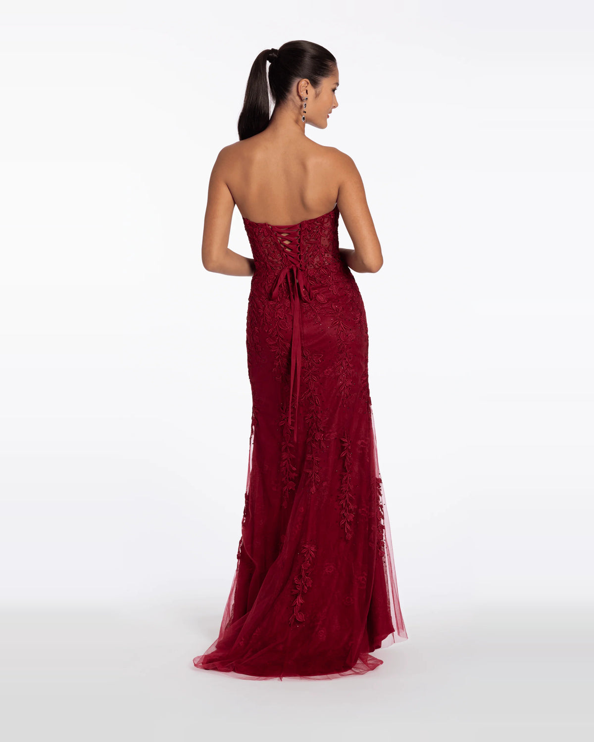 strapless column maxi prom dress - image 2