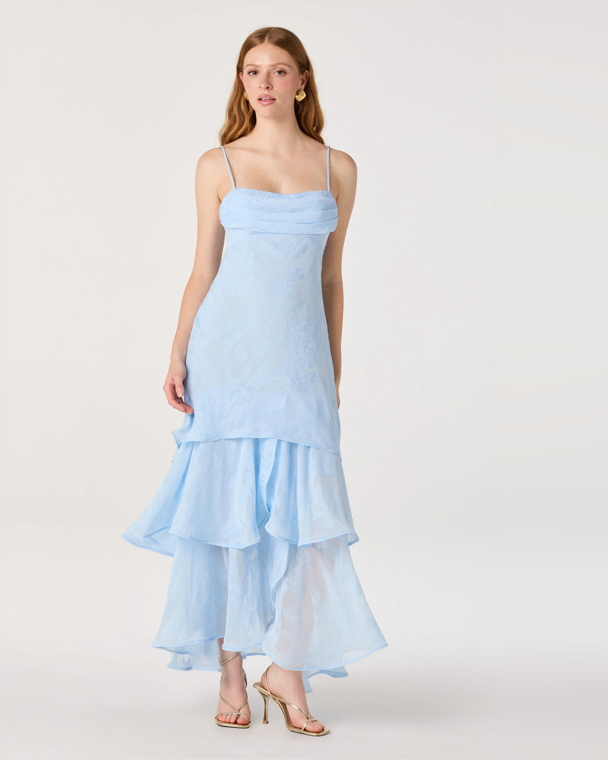 spaghetti strap a-line maxi formal dress - image 2