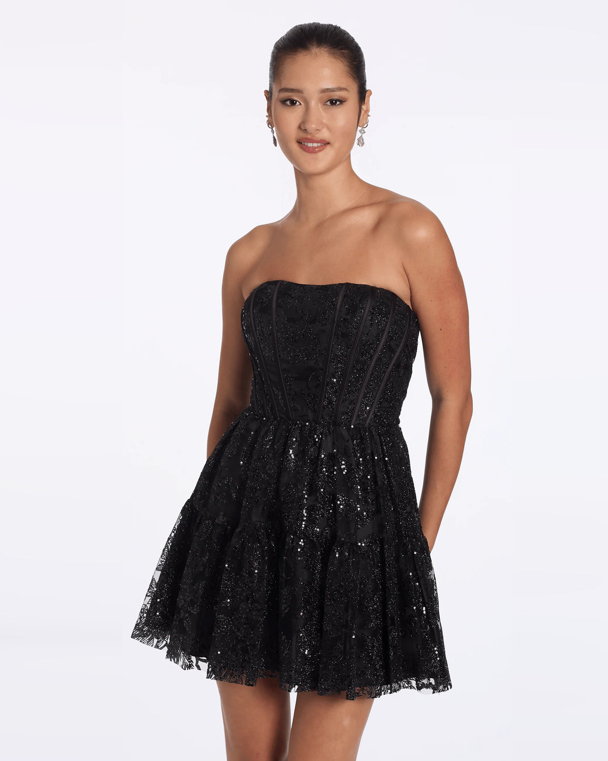strapless fit-and-flare maxi homecoming dress - image 2