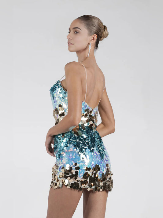 As Picture mini homecoming dress, back view showing the rear of the dress