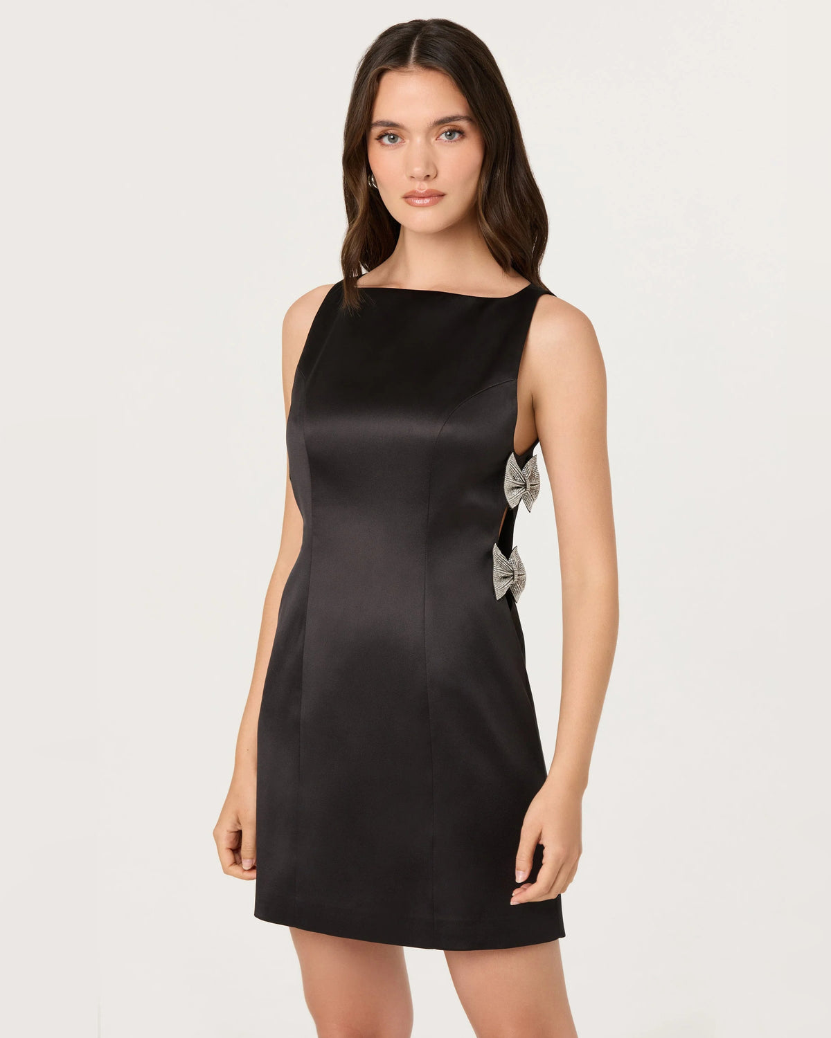 spaghetti strap a-line mini homecoming dress - image 2