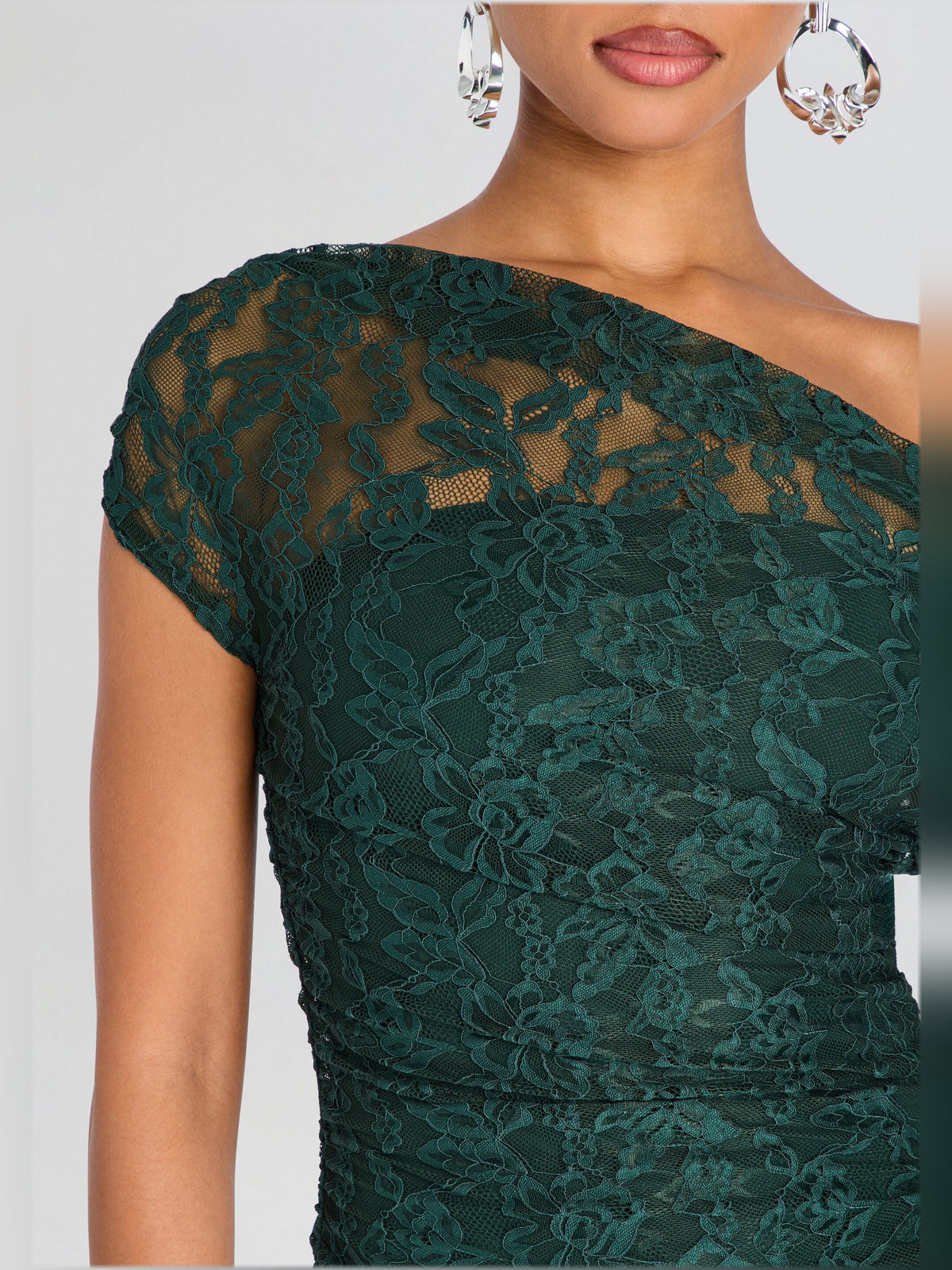 Teal midi formal dress, alternate view