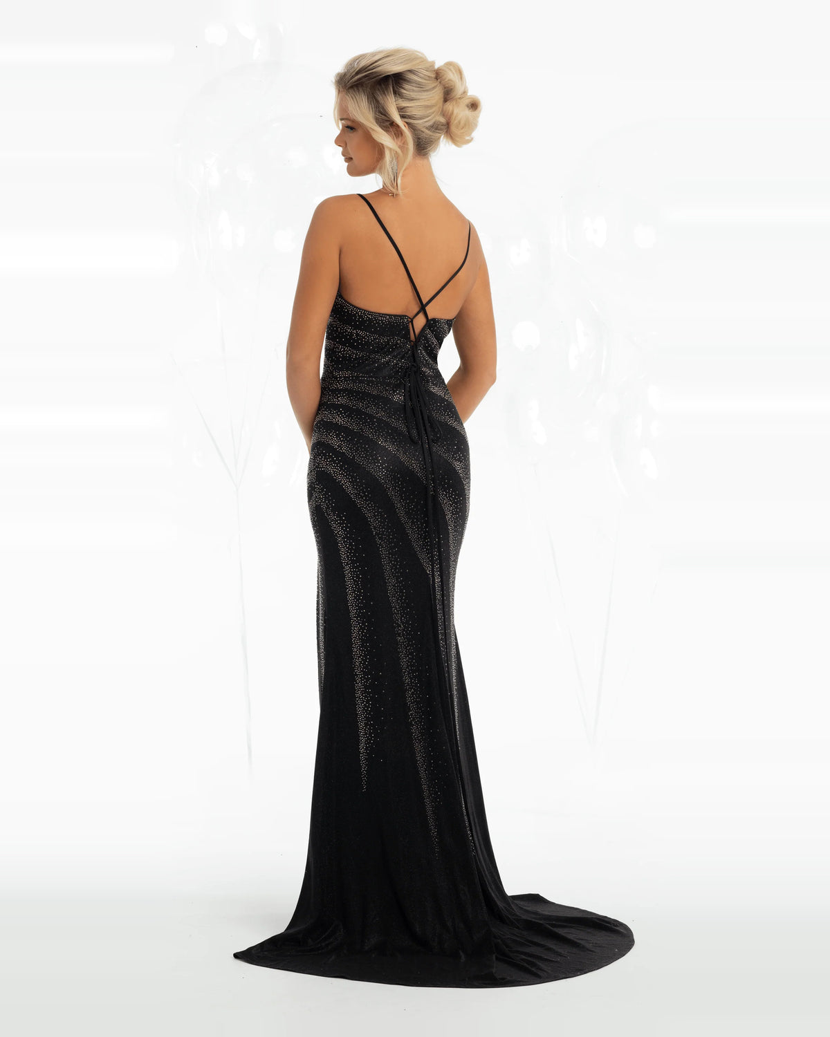 sweetheart column maxi prom dress - image 2