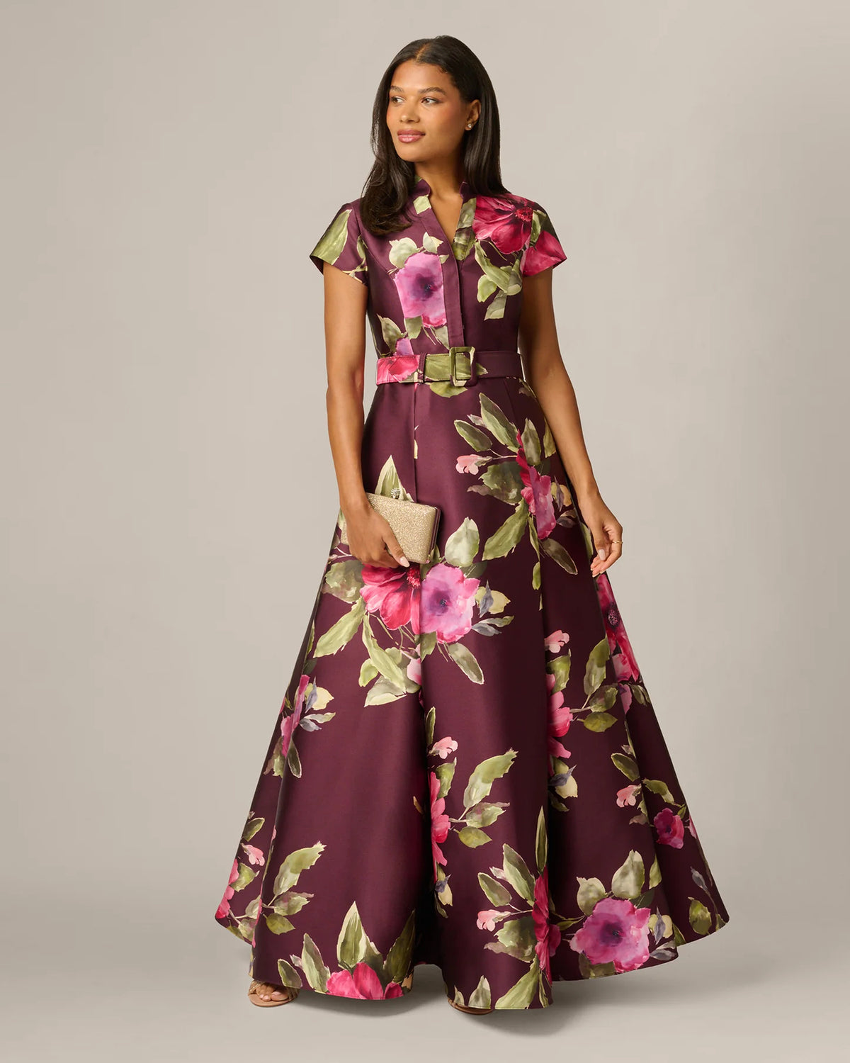 spaghetti strap a-line maxi mother of the bride dress - image 2