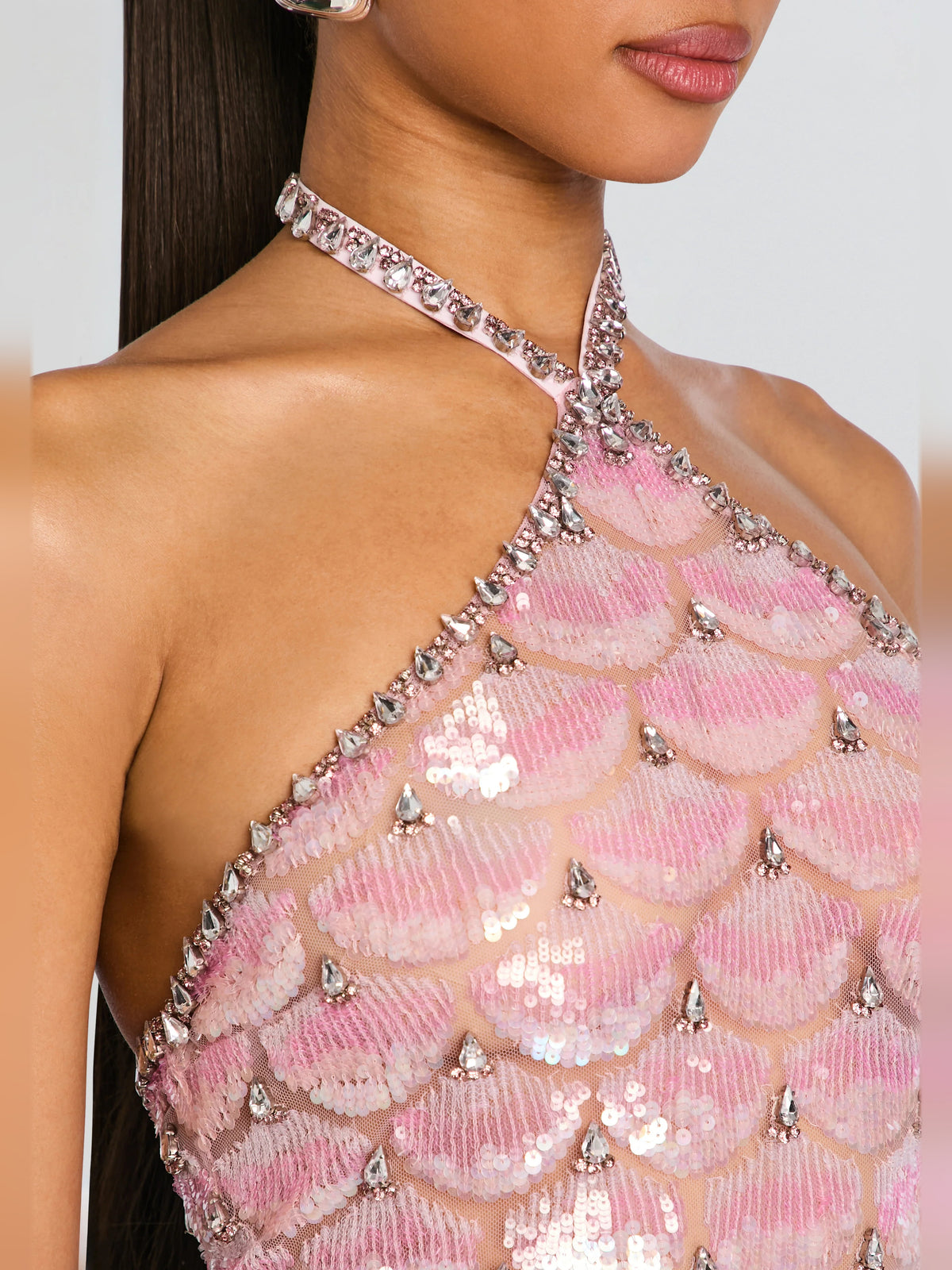 Rosa mini homecoming dress, alternate view showing the bodice and skirt