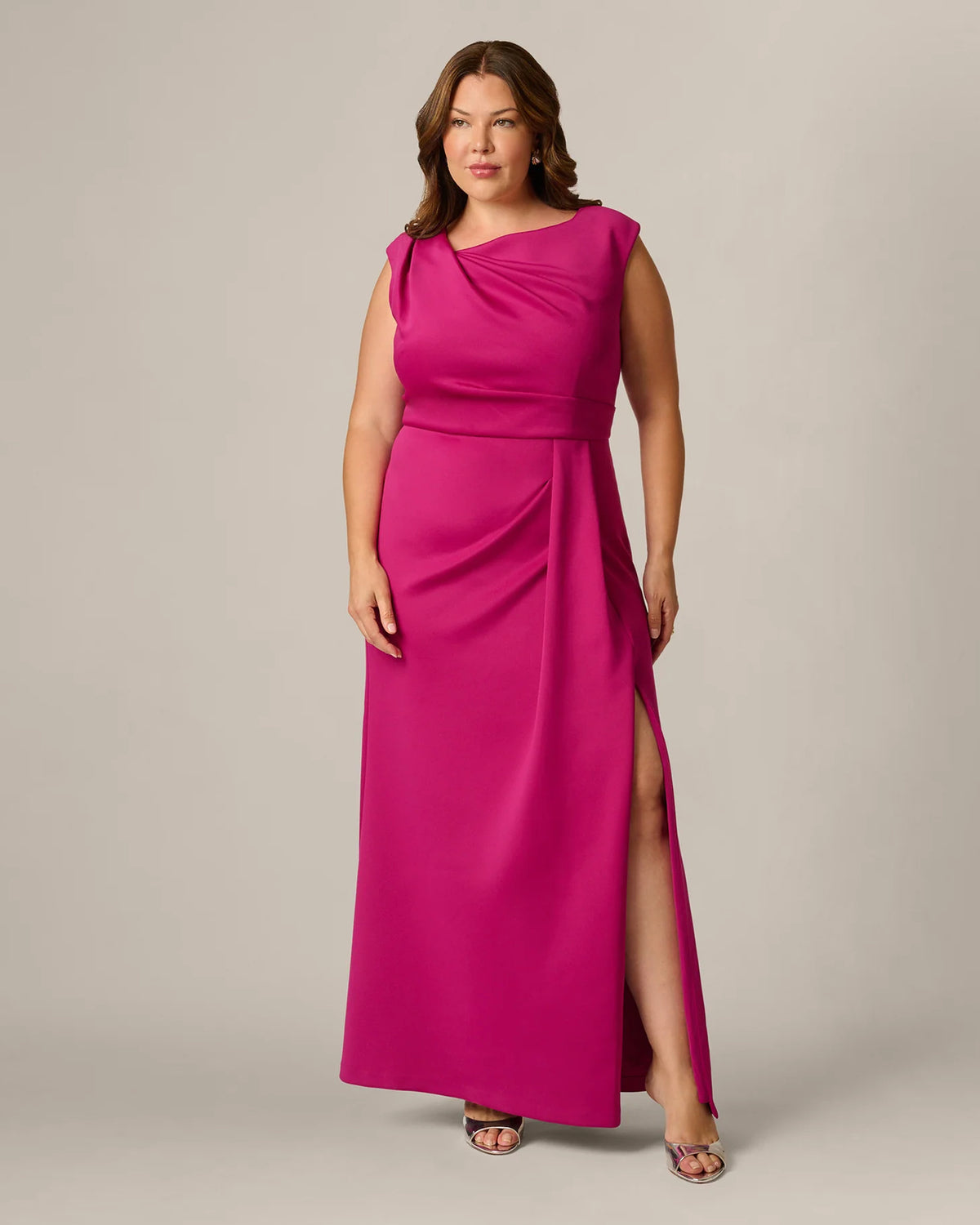 spaghetti strap mermaid maxi mother of the bride dress - image 2