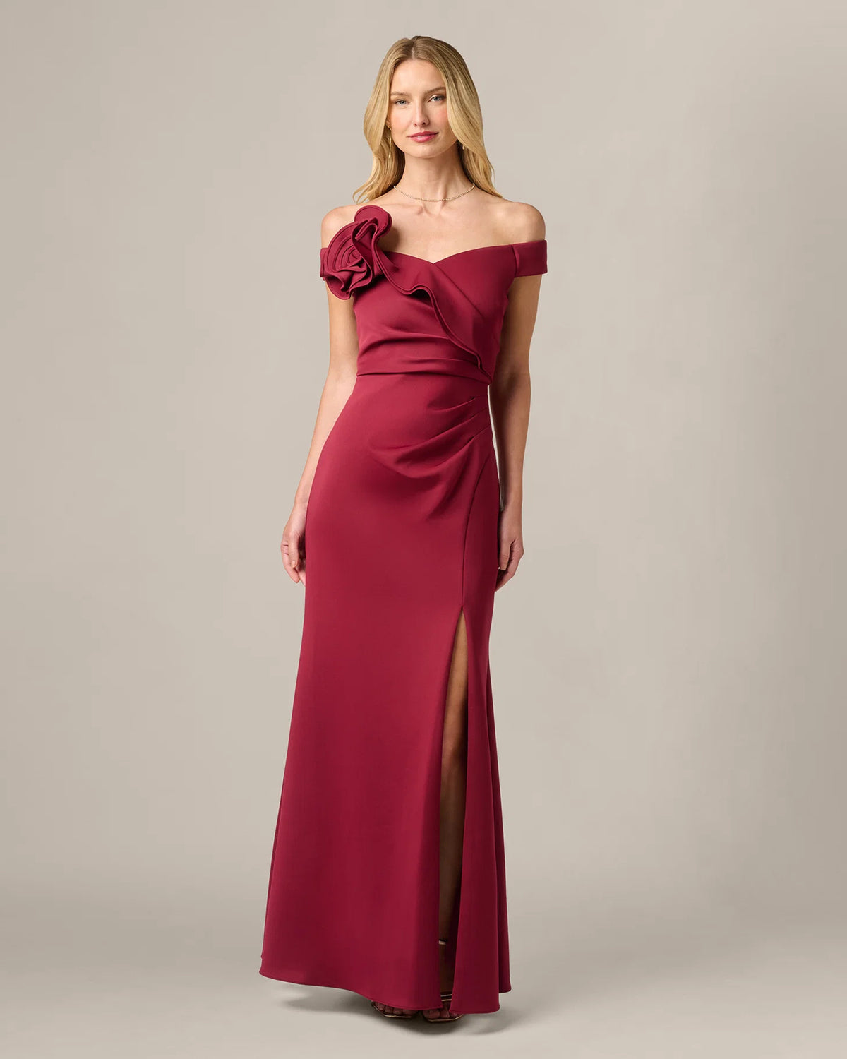 off-shoulder mermaid maxi mother of the bride dress - image 2
