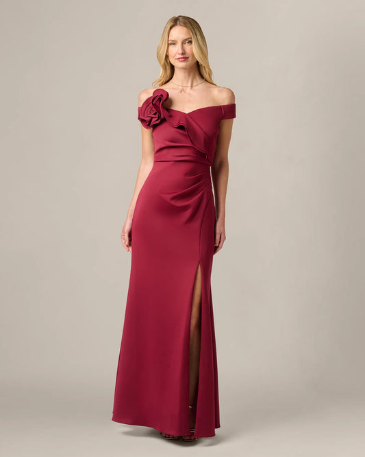 off-shoulder mermaid maxi mother of the bride dress - image 2