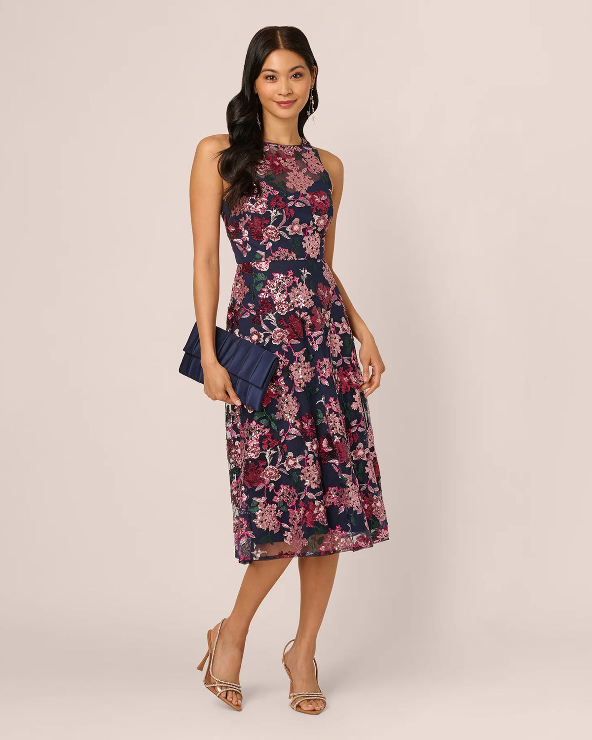 sleeveless a-line midi mother of the bride dress - image 2