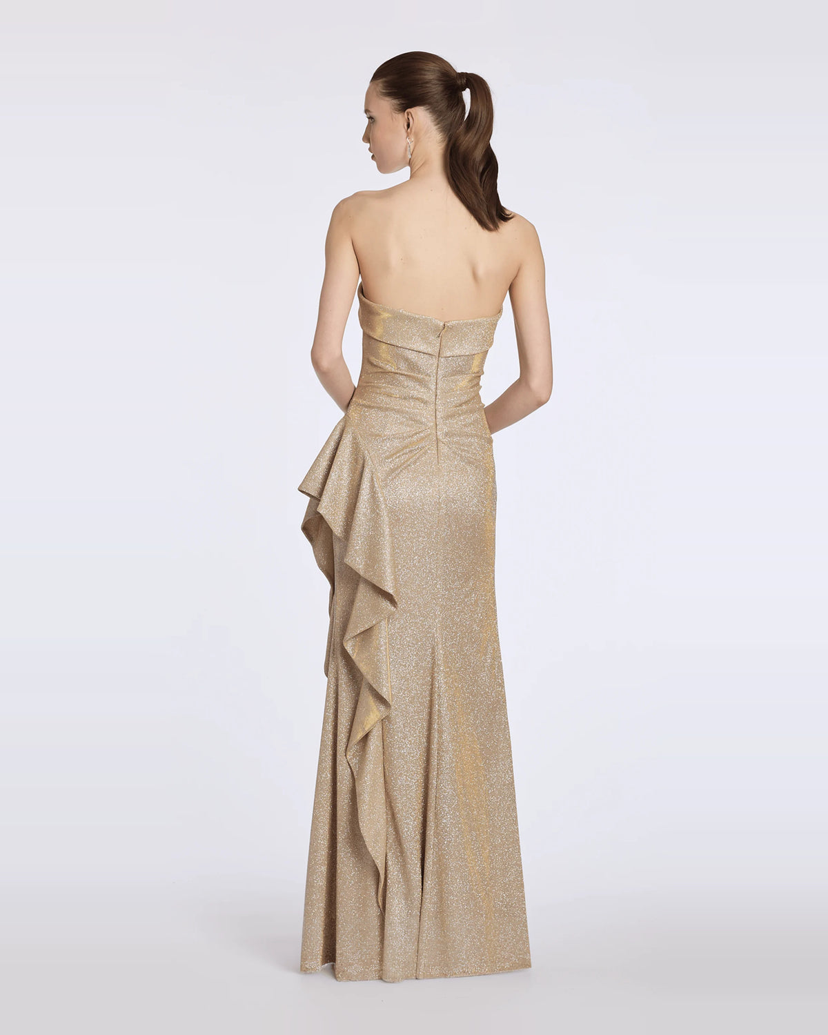 strapless a-line maxi prom dress - image 2