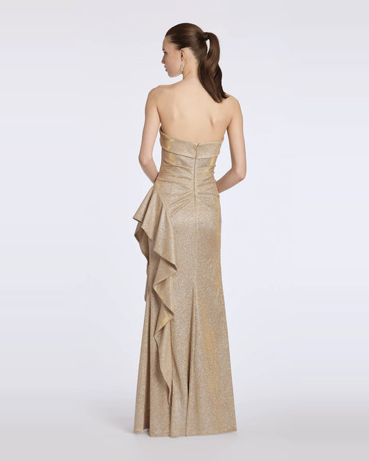 strapless a-line maxi prom dress - image 2