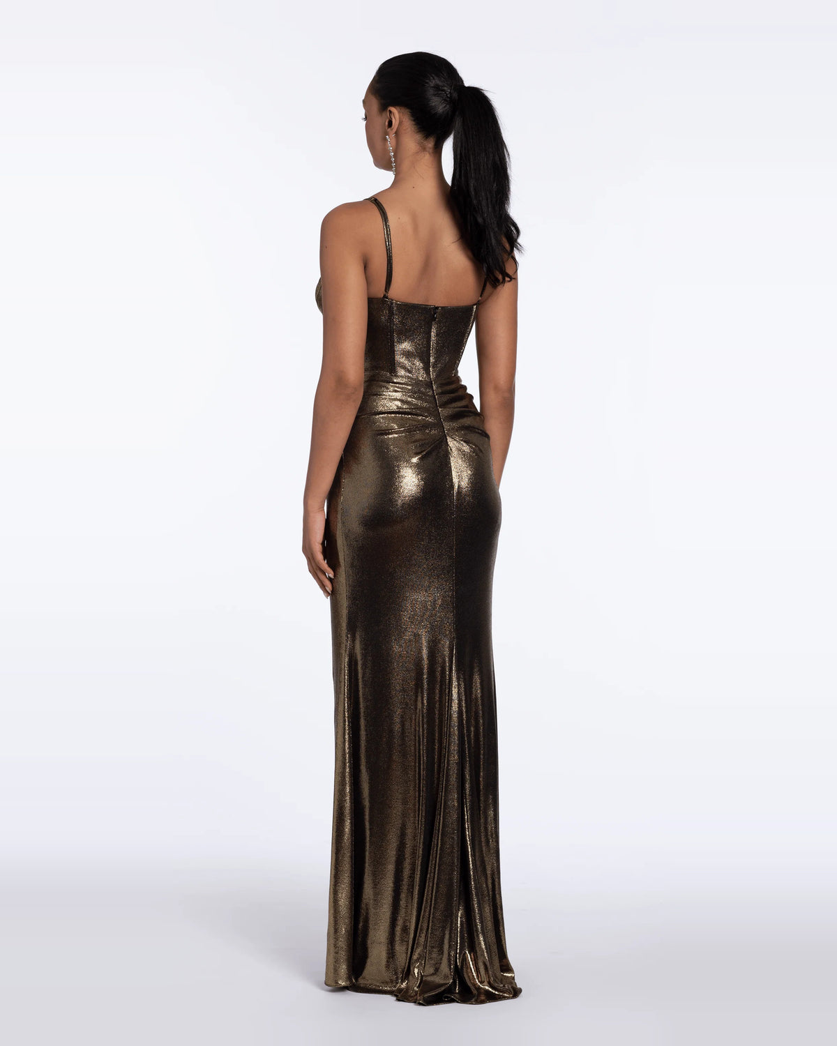 sweetheart column maxi prom dress - image 2