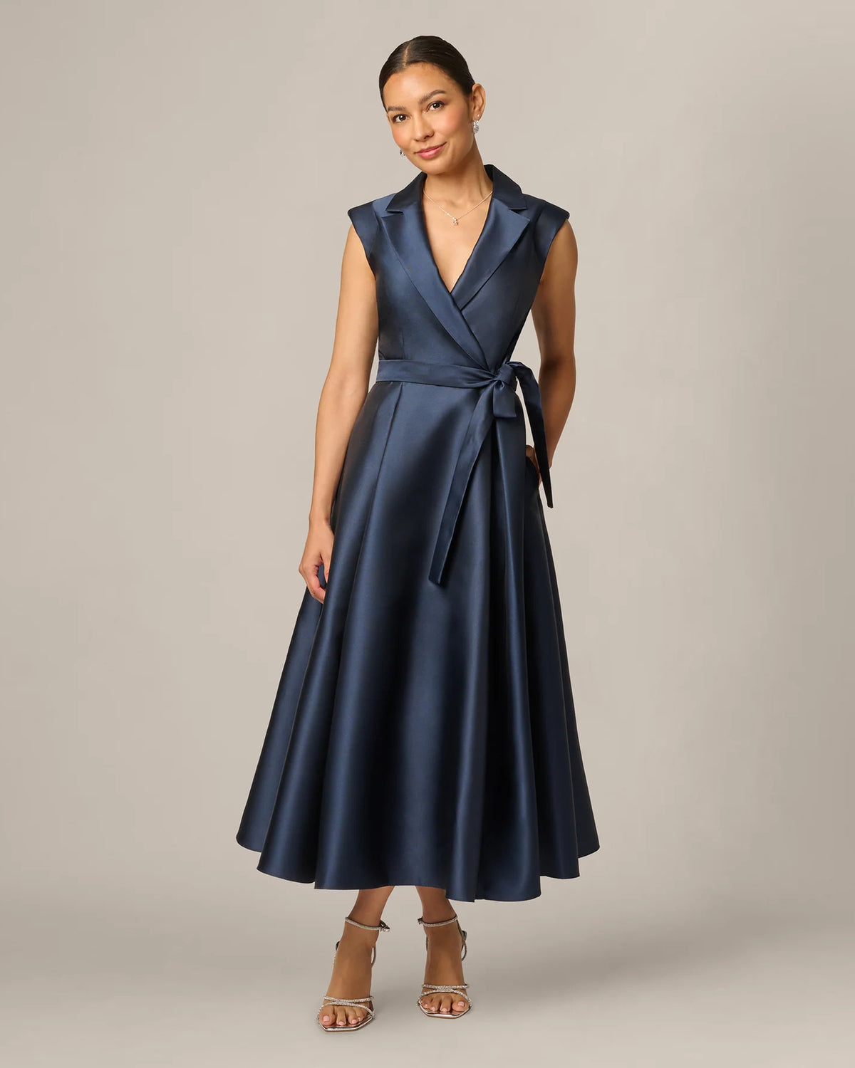 spaghetti strap a-line maxi mother of the bride dress - image 2