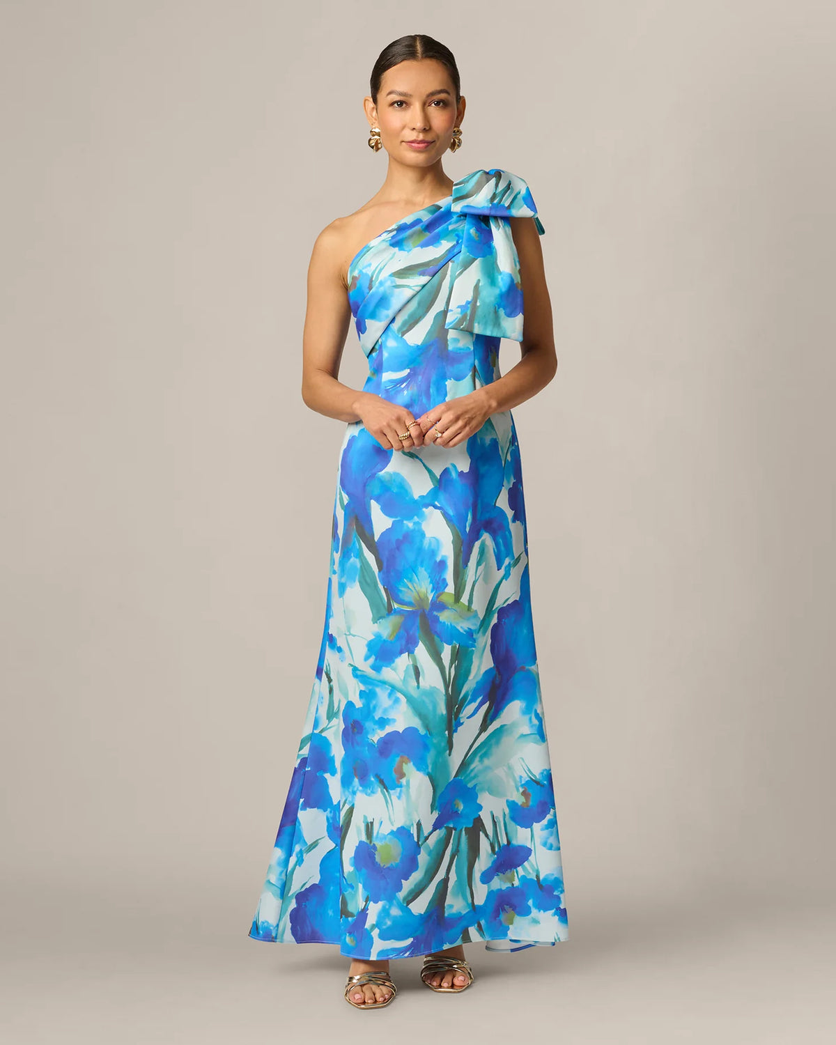 one-shoulder mermaid maxi mother of the bride dress - image 2