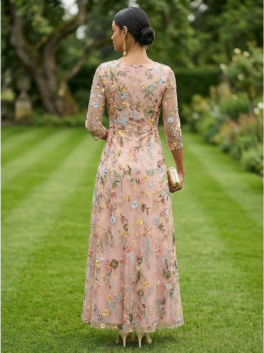 Dusty Sage ankle-length mother of the bride dress, alternate view showing the bodice and skirt