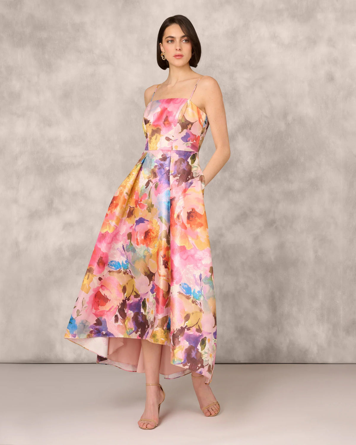 strapless a-line high-low mother of the bride dress - image 2