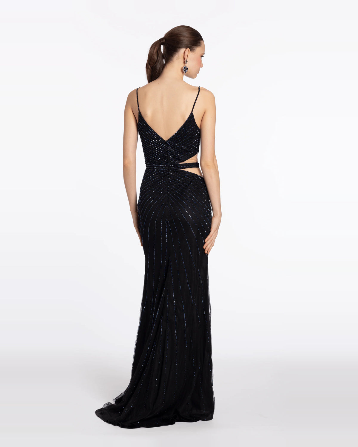sweetheart column maxi prom dress - image 2