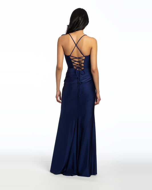 sweetheart column maxi prom dress - image 2
