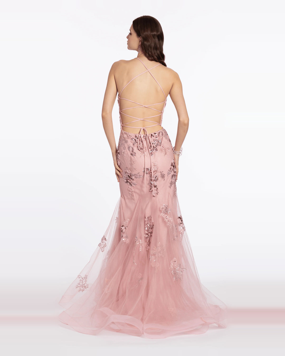 sweetheart trumpet maxi prom dress - image 2