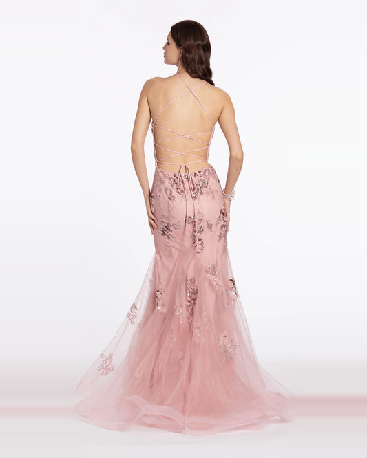 sweetheart trumpet maxi prom dress - image 2