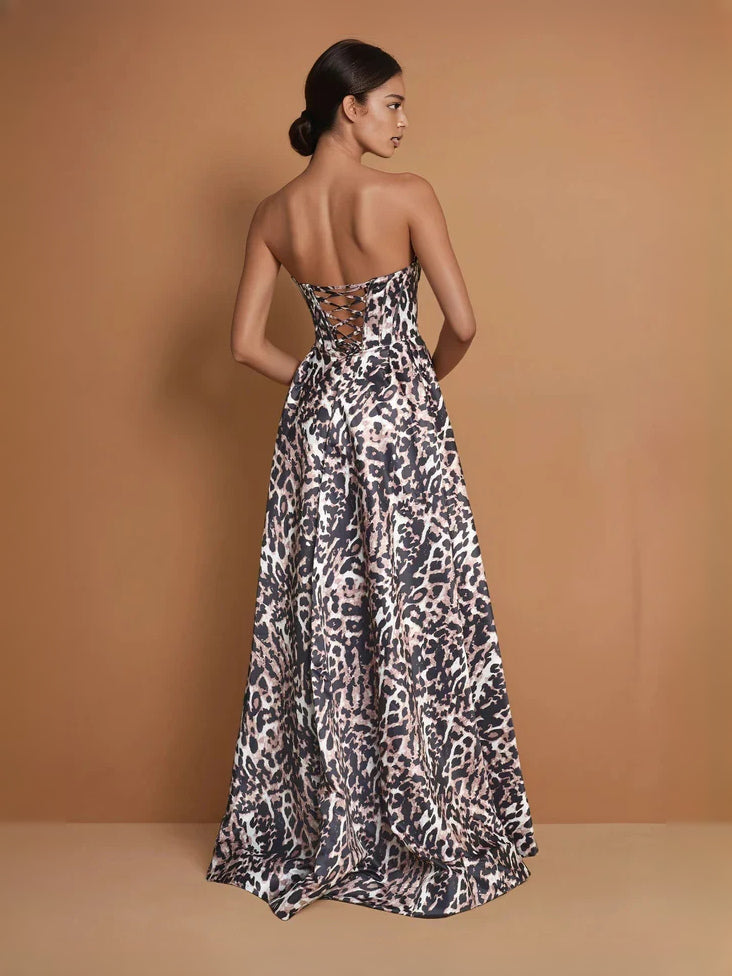 As Picture floor-length prom dress, alternate view showing the bodice and skirt