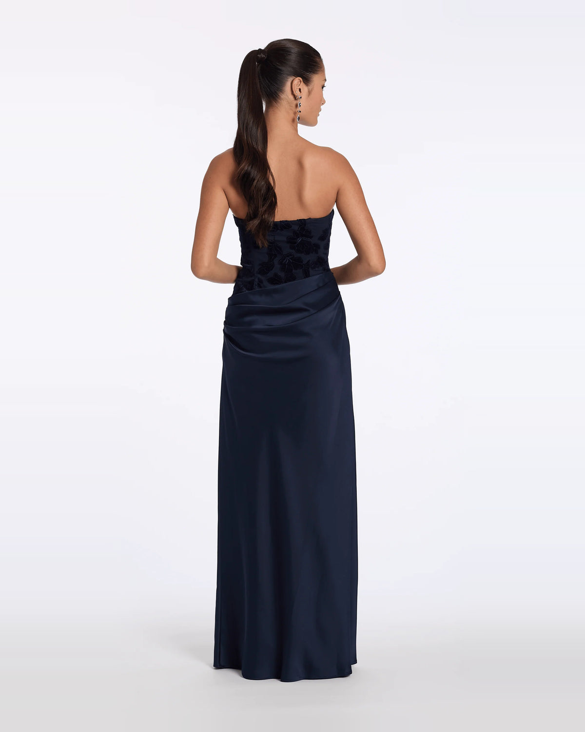 square neck column maxi prom dress - image 2