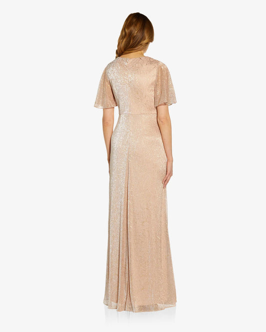 v neck fit-and-flare floor-length mother of the bride dress - image 2