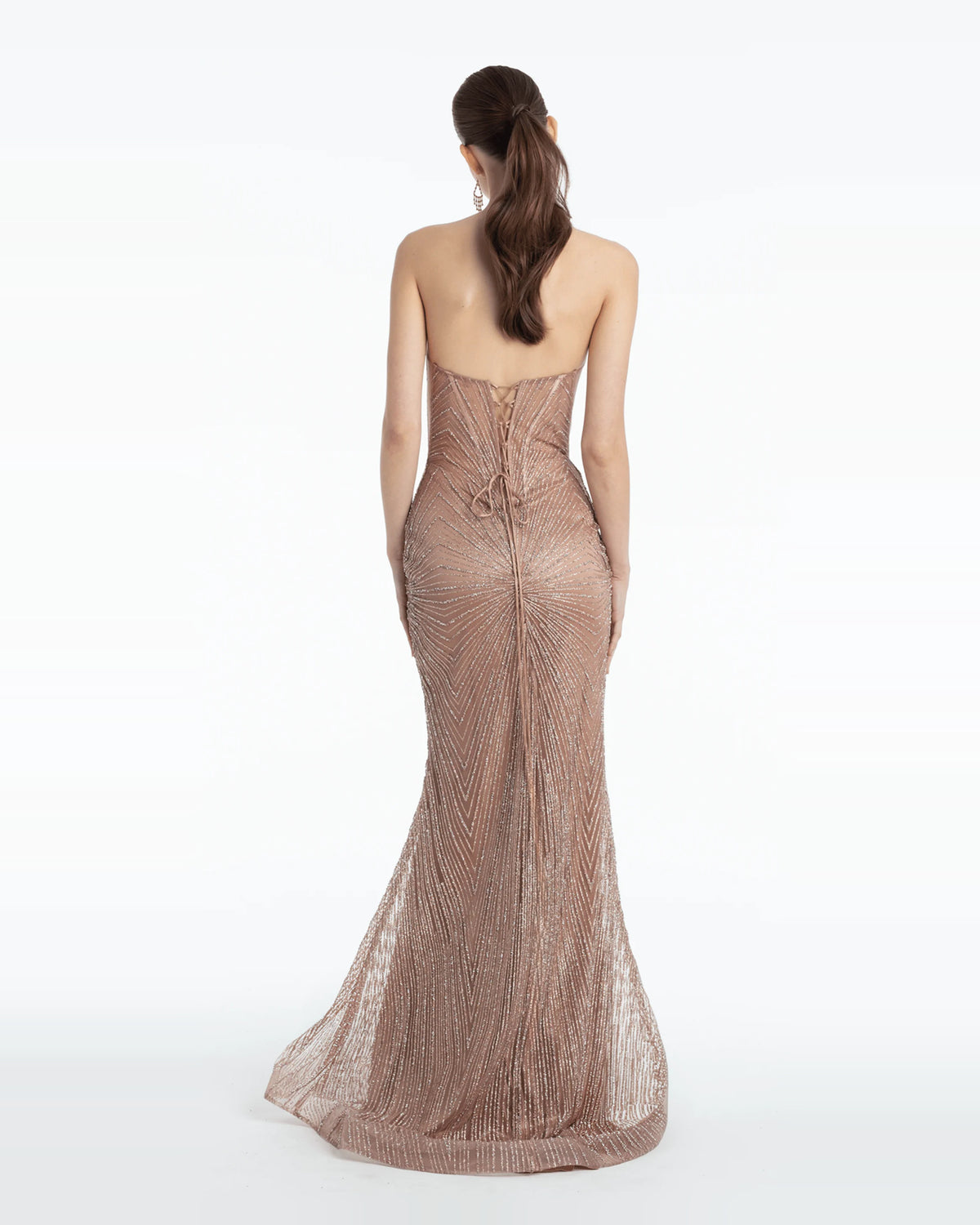 sweetheart trumpet maxi prom dress - image 2