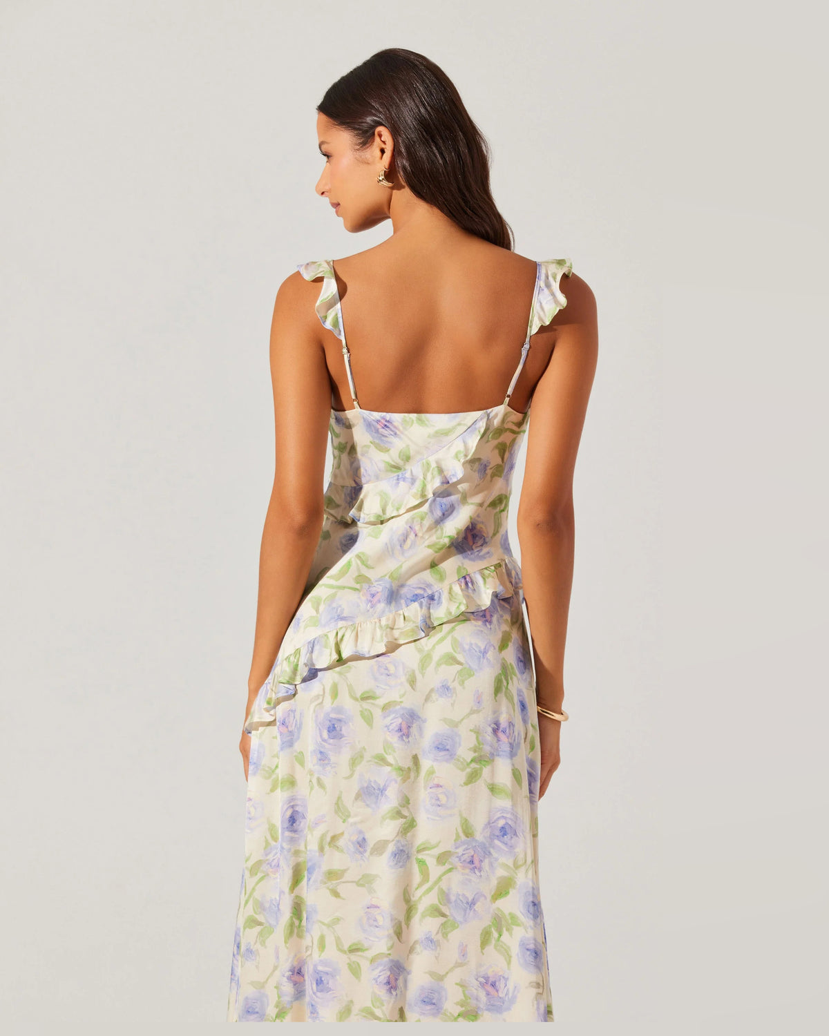 spaghetti strap a-line midi formal dress - image 2