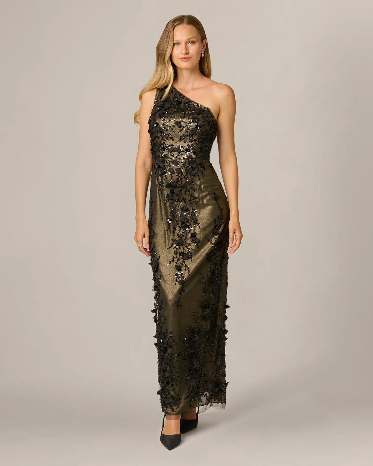 one-shoulder a-line maxi mother of the bride dress - image 2