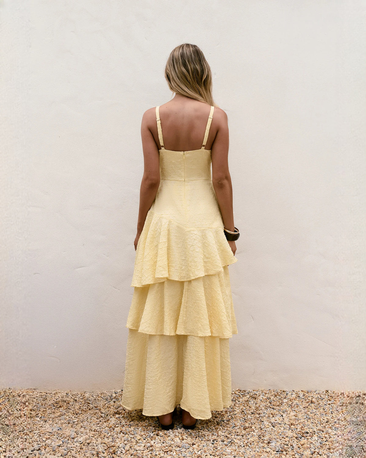 sleeveless chiffon a-line maxi bridesmaid dress - image 2