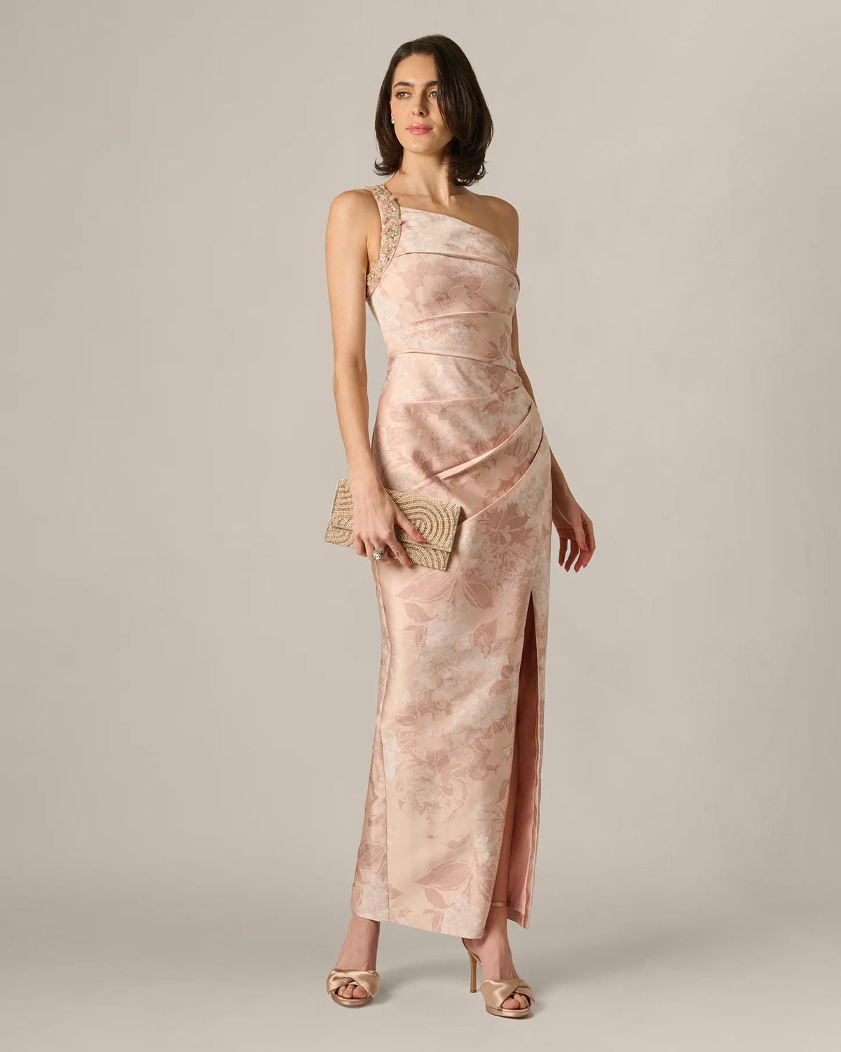 one-shoulder a-line maxi mother of the bride dress - image 2