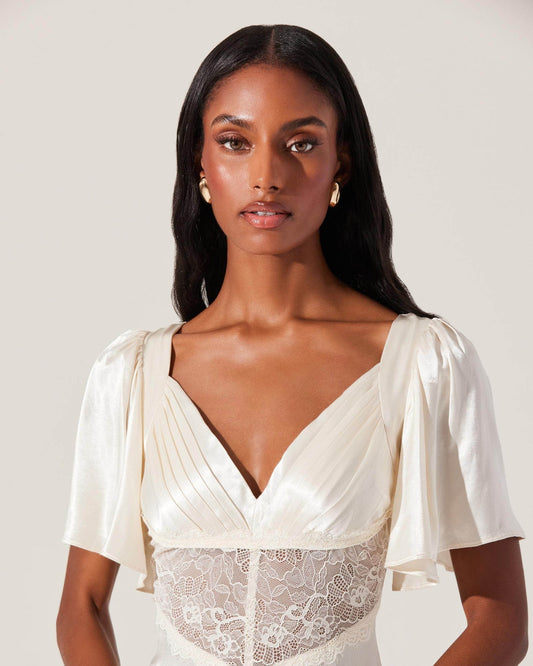 v-neck a-line midi formal dress - image 2