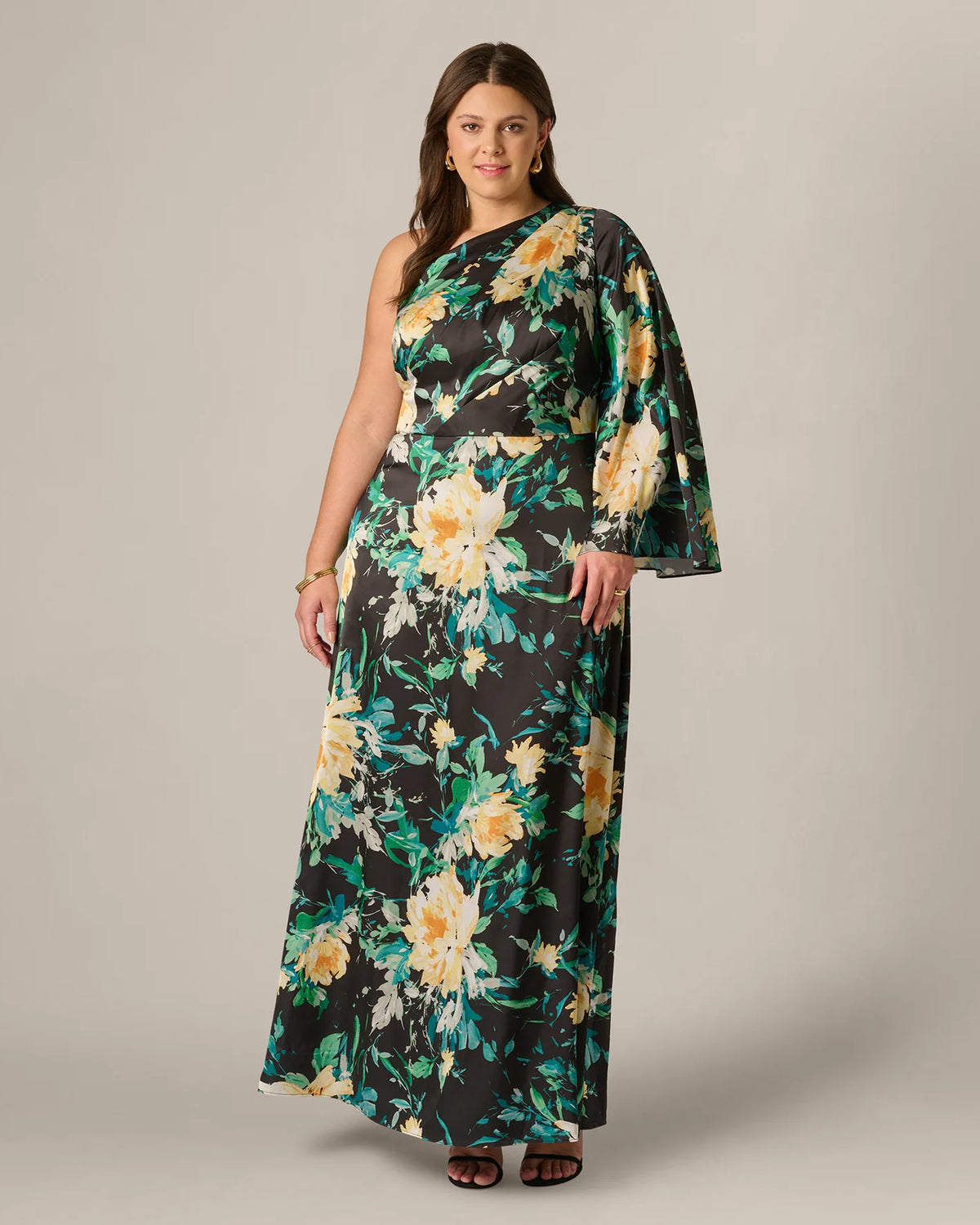 one-shoulder a-line maxi mother of the bride dress - image 2