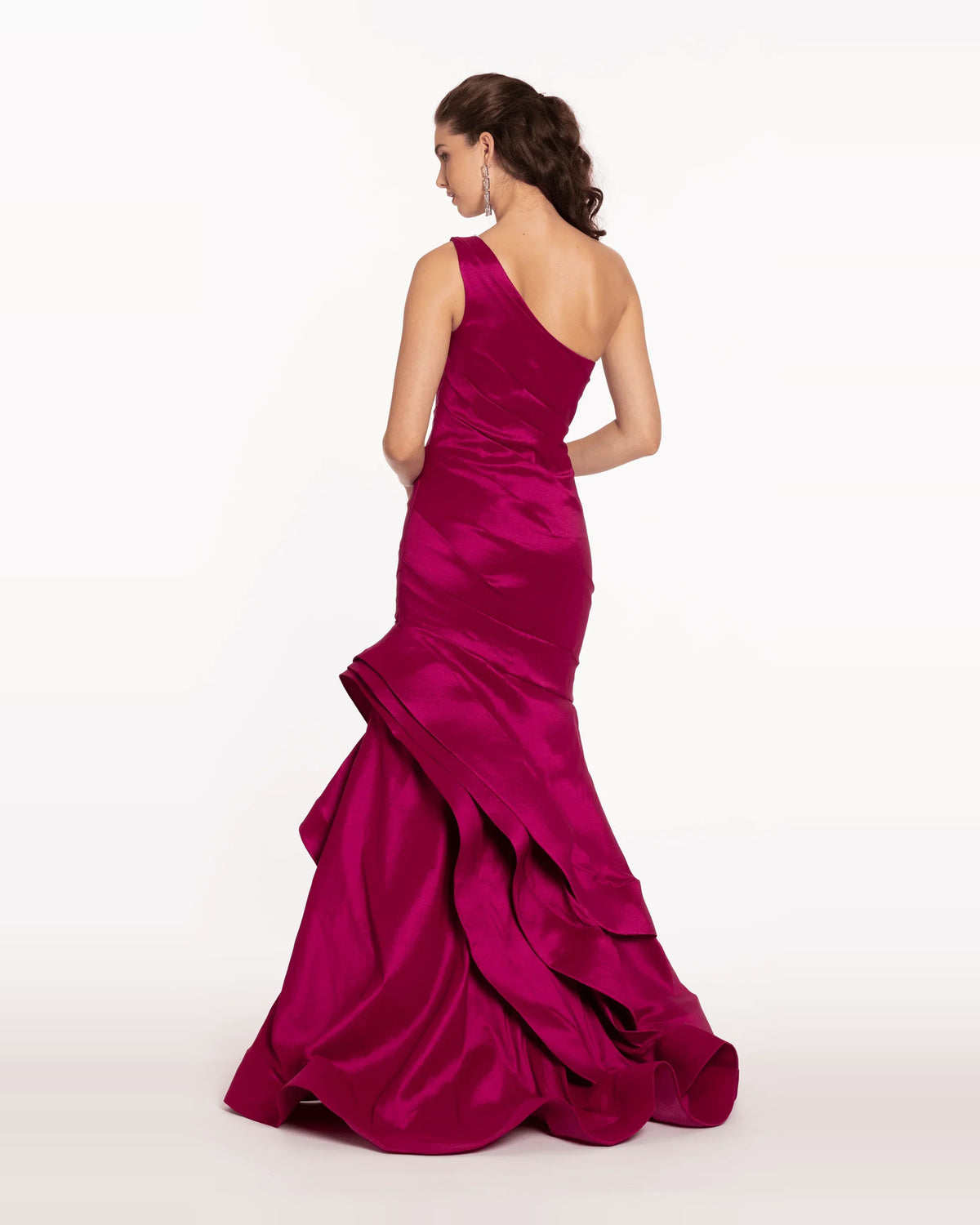 one shoulder mermaid maxi prom dress - image 2