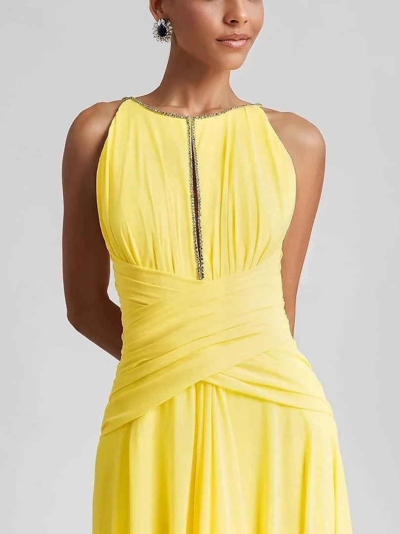 Canary maxi prom dress, alternate view showing the bodice and skirt