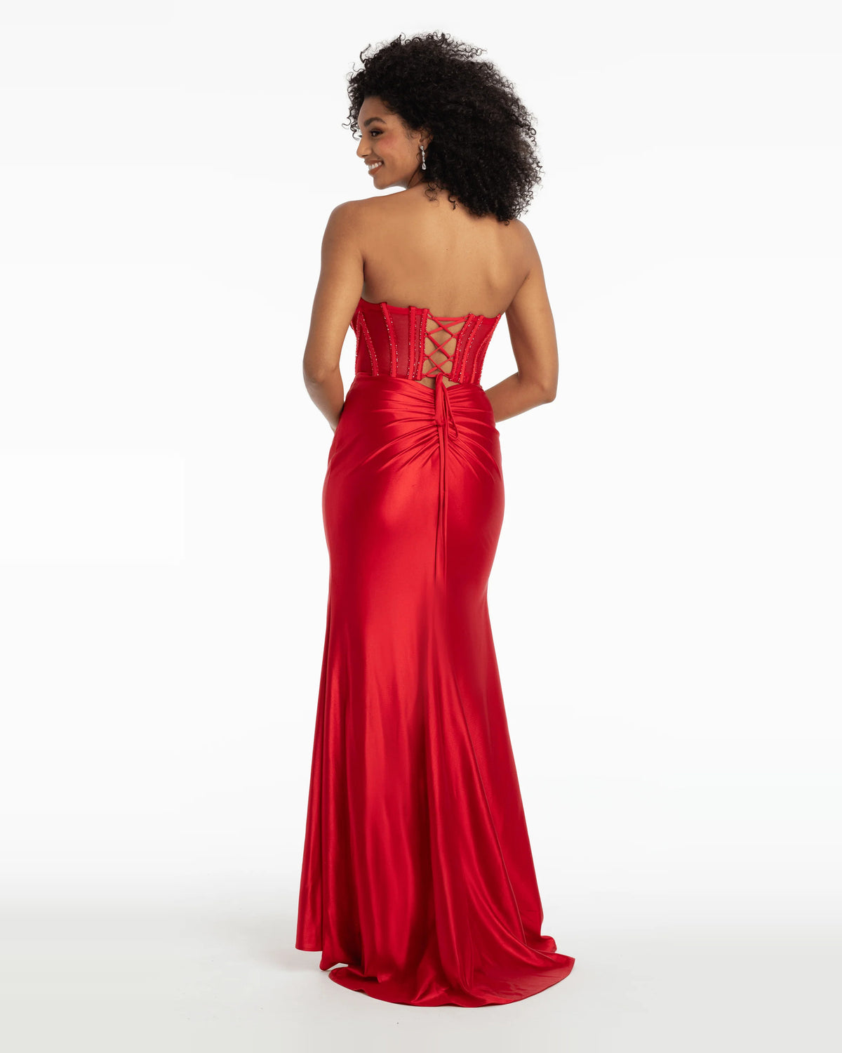 sweetheart column maxi prom dress - image 2