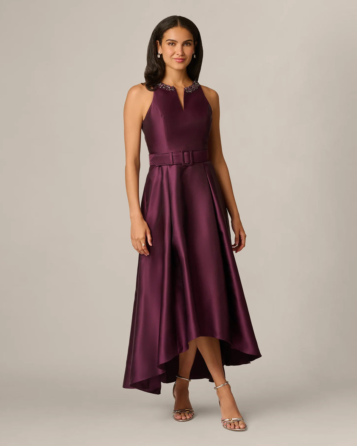 spaghetti strap fit-and-flare maxi mother of the bride dress - image 2