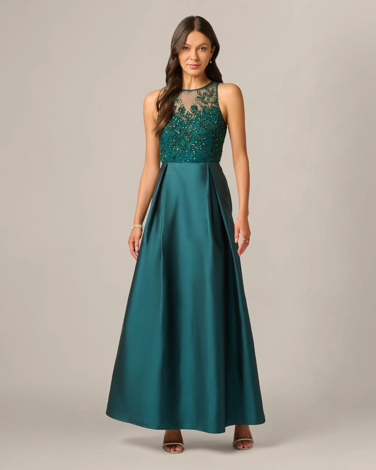 sleeveless a-line maxi mother of the bride dress - image 2