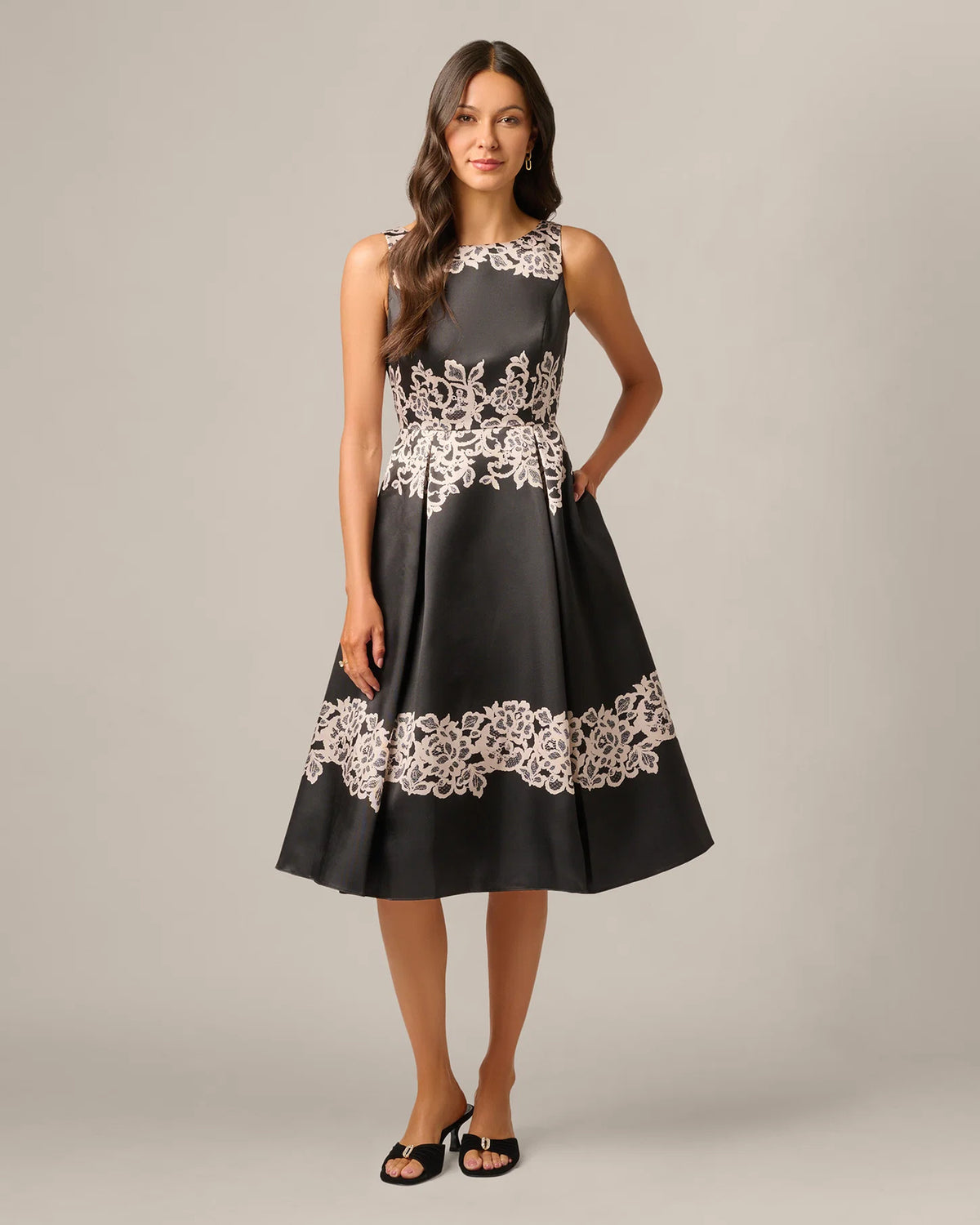 fit-and-flare midi mother of the bride dress - image 2
