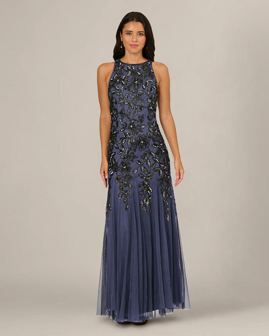 sleeveless a-line maxi mother of the bride dress - image 2