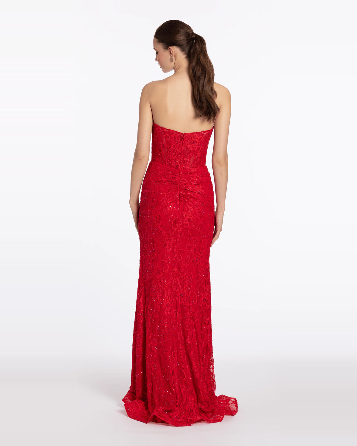 sweetheart trumpet maxi prom dress - image 2