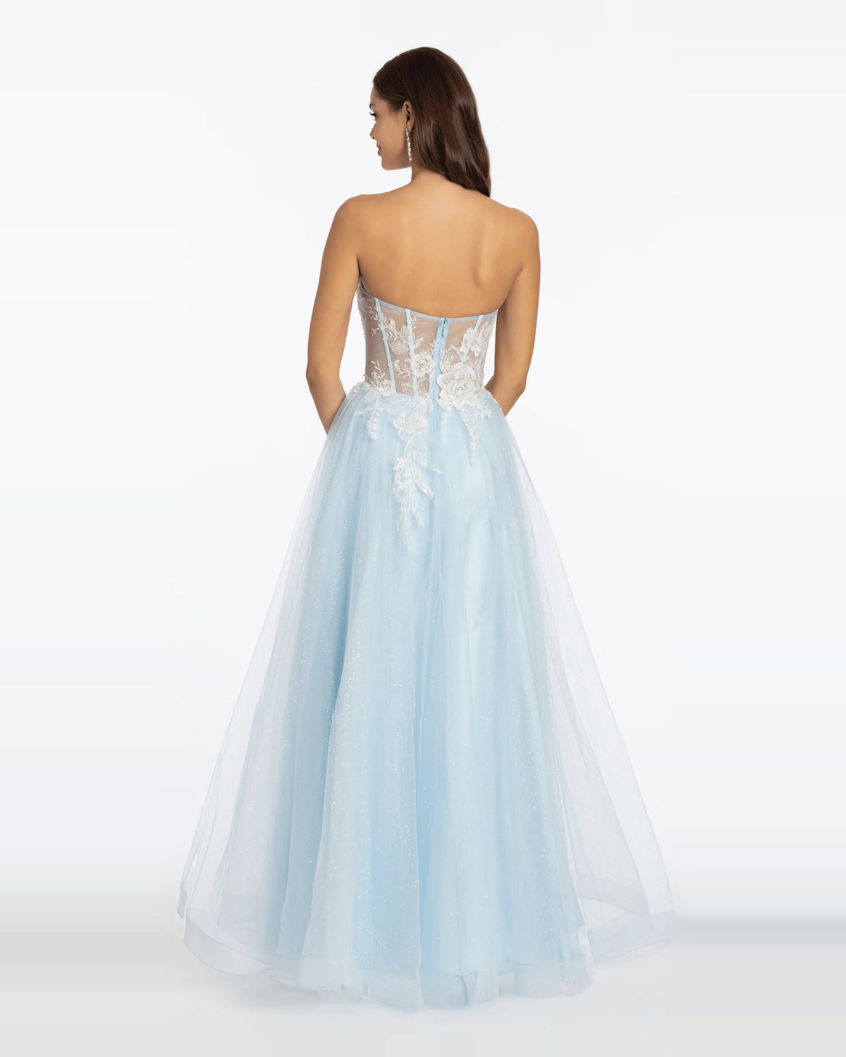 strapless ball-gown floor-length prom dress - image 2