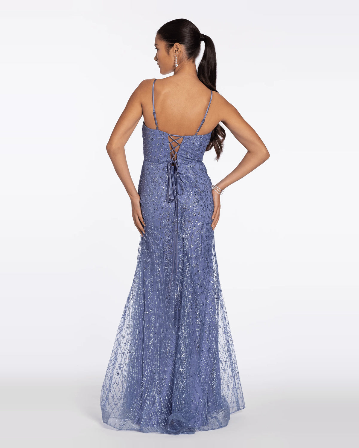 sweetheart trumpet maxi prom dress - image 2