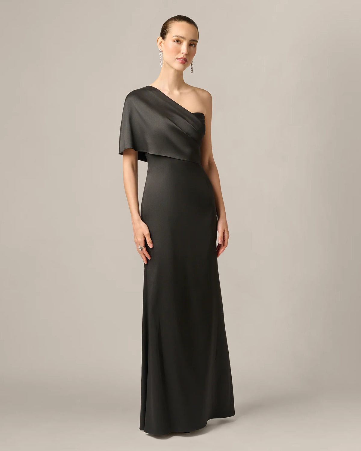 one-shoulder mermaid maxi mother of the bride dress - image 2